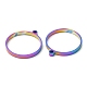 304 pendentifs ronds plats à lunette arrière ouverte en acier inoxydable STAS-Z040-04B-RC-2