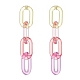 3 Paar 3 Farben Bonbonfarbe Acrylkabelkette Quaste baumeln Ohrstecker für Frauen EJEW-JE04768-6