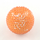 Abalorios de resina de Diamante de imitación redonda RESI-S307-36x38-03-1