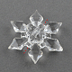 Acryliques perles à facettes claires de flocon de neige X-TACR-S601-2-1