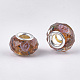 Perles européennes de Murano de sable d'or manuelles LPDL-T001-03G-2