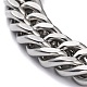 304 Stainless Steel Cuban Link Chain Bracelets STAS-A028-B064P-A-2