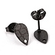 Accessoires de puces d'oreilles en 304 acier inoxydable STAS-O119-31EB-2
