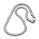 304 collane casella catena in acciaio inox e bracciali set di gioielli SJEW-K029-P-2