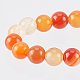 Olycraft 62 pièces perles d'agate rouge naturelle brins 6mm grade a perles de pierre naturelle pierre d'énergie en cristal perles rondes orange rouge pour la fabrication de bijoux bricolage G-OC0001-92A-3
