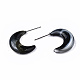 Transparent Resin Half Hoop Earrings EJEW-T012-02-B05-3