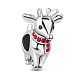 TINYSAND Christmas Reindeer/Stag 925 Sterling Silver European Beads TS-C-061-3