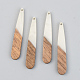 Opaque Resin & Walnut Wood Pendants X-RESI-S389-039A-C04-1