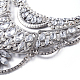 Fashion Women Jewelry Zinc Alloy Rhinestone Bib Statement Choker Collar Necklaces NJEW-BB15091-A-3