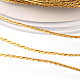 丸いメタリック糸  刺しゅう糸  3プライ  ゴールド  0.4mm  約164.04ヤード（150m）/ロール MCOR-L001-0.4mm-56-2