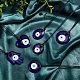GOMAKERER 6Pcs 6 Styles Turkish Blue Evil Eye Glass Pendants Decorations HJEW-GO0001-05-7