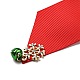 Christmas Polyester Ribbon Bowknot Safety Pin Brooch JEWB-H012-02-3