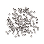 Intercalaire perles en 304 acier inoxydable, ronde, couleur inoxydable, 3x2mm, Trou: 1.5mm