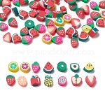 Handmade Polymer Clay Cabochons, Fruit, Mixed Color, 9x7x4mm, 100pcs/bag