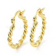 Серьги-кольца из латуни для женщин EJEW-A070-10G