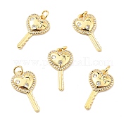 Латунные микро проложить кубического циркония подвески KK-E015-24G