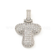 Латунные микропаве прозрачные подвески с фианитом KK-B099-01P-T