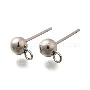 201 фурнитура для сережек-гвоздиков из нержавеющей стали STAS-R156-01P-03