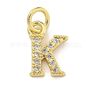 Буквица из латуни с подвесками из кубического циркония KK-Q814-26K-G