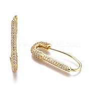 Латунные серьги обруча EJEW-K085-03G