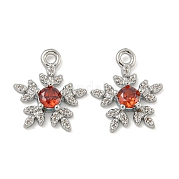 Цветок латунные микро проложить кубического циркония подвески KK-N254-102P-02