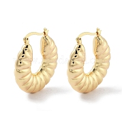 Brass Hoop Earrings EJEW-H301-01G-05