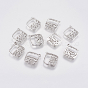 Brass Micro Pave Cubic Zirconia Charms KK-A144-039P