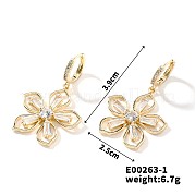 Серьги-цветы из меди и циркония YS5671
