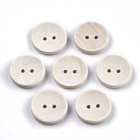 YaHoGa 50pcs 15mm (About 3/5 inch) Wood Buttons Small Natural Wooden Buttons for Sewing Sweater Crafts Bulk