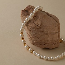 Vintage-Halsketten mit runden Muschel- und Perlenbesatz für Damen&nbsp;CD1286