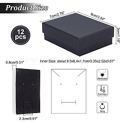 Kraft Baumwolle gefüllt Pappe Papier Schmuck Set Boxen&nbsp;CBOX-R036-11A