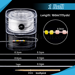 Filo di cristallo elastico piatto&nbsp;EW-WH0016-02A-01
