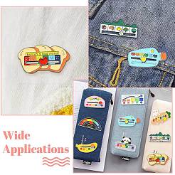 10 pièce de 10 styles d'épingles coulissantes en émail pour batterie d'humeur sociale&nbsp;JEWB-CJ0001-52