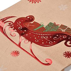Rechteckige Papiertüten zum Thema Weihnachten mit Heißprägung&nbsp;LS-CARB-F011-02D