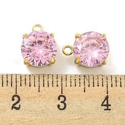 Colgantes de circonita cúbica de acero inoxidable 304 chapados en oro real de 18k con revestimiento al vacío de PVD&nbsp;STAS-L278-010G-02