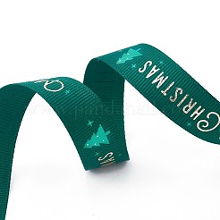 Ruban polyester grosgrain pour Noël&nbsp;SRIB-P013-A01
