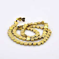 Non-magnétiques hématite synthétiques perles cardiaques brins&nbsp;G-M074-02