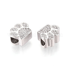 Ottone micro spianare perline europei zirconi&nbsp;LS-ZIRC-T002-101