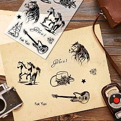 4 pz 4 stili di timbri trasparenti in plastica PVC&nbsp;DIY-WH0619-0017