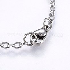 Braccialetti con ciondoli in acciaio inossidabile 304&nbsp;BJEW-F330-10GP-16
