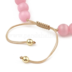 Braccialetti di perline intrecciate occhio di gatto&nbsp;BJEW-JB11196