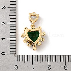 Messing Glas Anhänger / charms&nbsp;KK-P340-02G-01