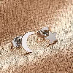 Pendientes de botón de acero inoxidable 304 resistentes al deslustre&nbsp;X-EJEW-F227-18P