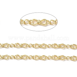 Chaînes à maillons bowknot en laiton plaqué en rack&nbsp;CHC-C005-05G