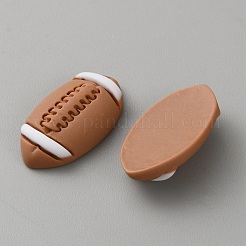 Cabochons en résine opaque sport&nbsp;CRES-WH0013-32B