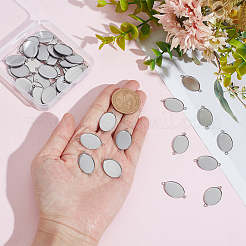 50 Stück Cabochon-Anschlussfassungen aus Edelstahl 304&nbsp;STAS-HY0001-87