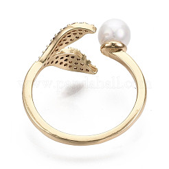 Anelli di polsino in zircone chiaro con micro pavè di ottone&nbsp;X-RJEW-N030-008-NF