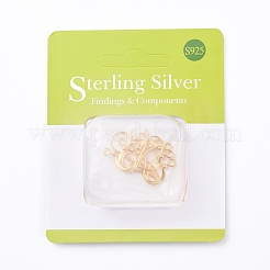 Ganci per orecchini in vero argento placcato oro 18k&nbsp;STER-K015-H124-G