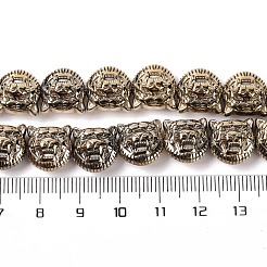 Fili di perline di ematite sintetica non magnetica elettrolitica&nbsp;G-Q174-04C