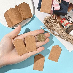 100 Stück Kraftpapier-Blumenkopf-Geschenkanhänger&nbsp;CDIS-YW0001-25